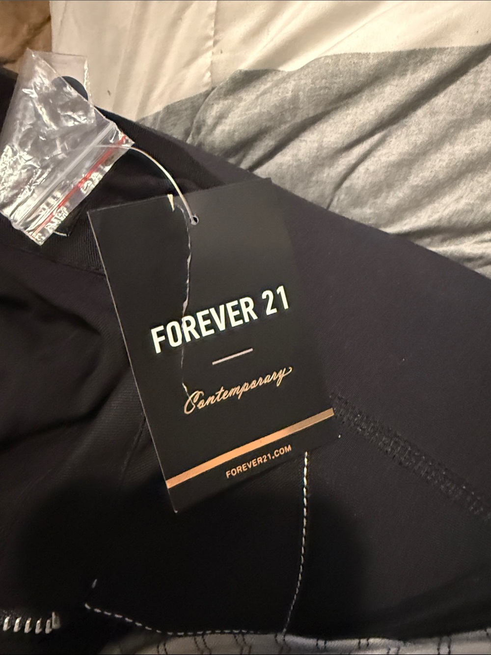Forever 21 Black Romper with White Contrast Stitching - Picture 3 of 3